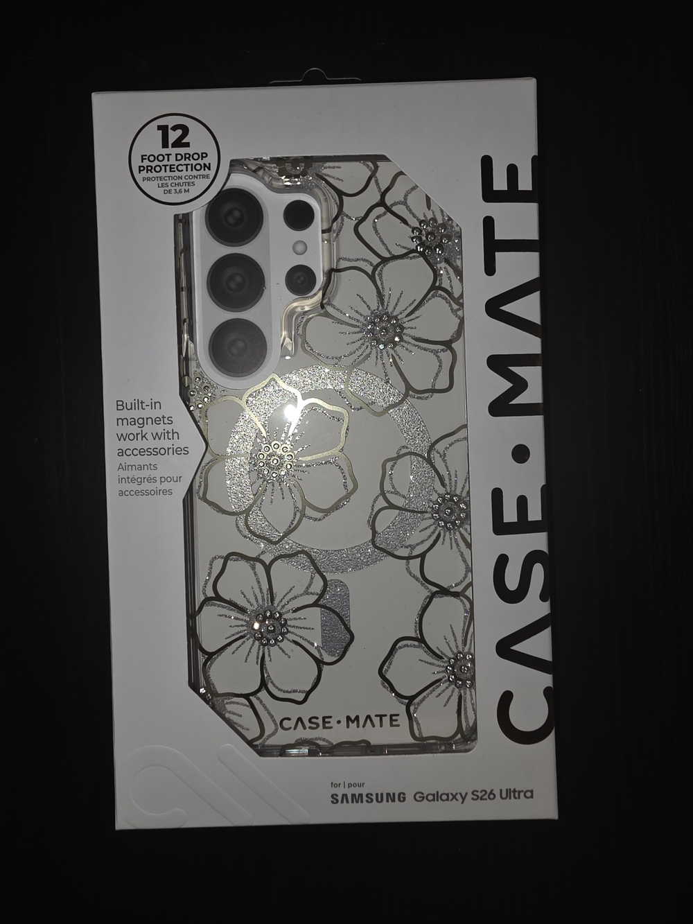 Case-Mate Floral Gems Case for Samsung Galaxy S26 Ultra - Gold & Silver - Picture 2 of 8
